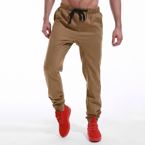 Pants Men Casual Harem Pants Slim Fit Elastic Solid Color Long Trousers Fashion Joggers Sweatpants Male Plus Size Autumn Spring