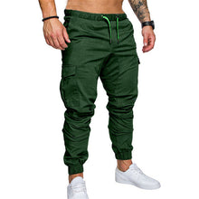 Load image into Gallery viewer, 2018 Military Multi Pockets Skinny Pants Men Cargo Pants Joggers Fitness Tactical Waist Khaki Casual Trousers Plus Size 3XL
