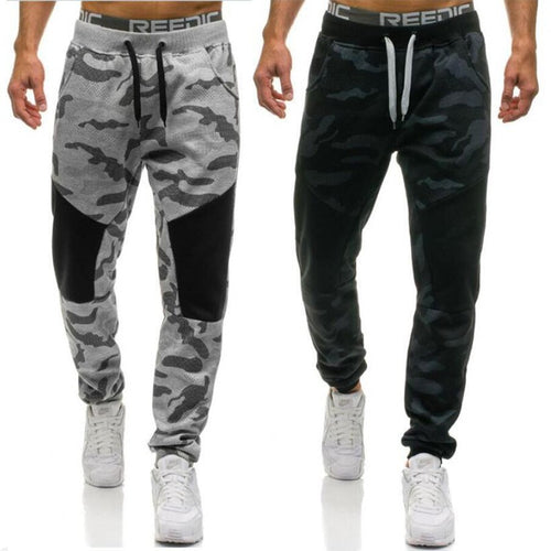 Men Casual Pants Fashion Straight Trousers Camouflage Long Pants Cotton Sweatpants Jogger Tracksuit Funky Sweatpants