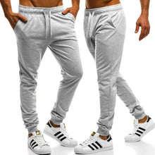 Load image into Gallery viewer, Men Joggers Elastic Waist Long Trousers Fashion Casual Solid Color Fitness Workout Sweatpants