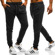 Load image into Gallery viewer, Men Joggers Elastic Waist Long Trousers Fashion Casual Solid Color Fitness Workout Sweatpants