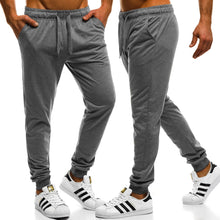 Load image into Gallery viewer, Men Joggers Elastic Waist Long Trousers Fashion Casual Solid Color Fitness Workout Sweatpants