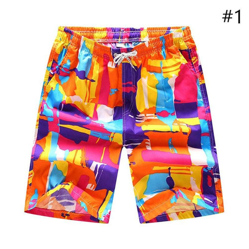 Men Swimwear Shorts Printing Casual Loose Shorts Summer Beach Surf Short Pants Quick dry Cool